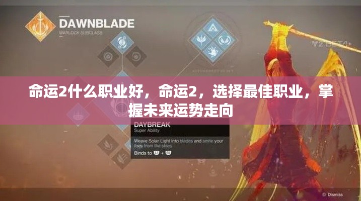 命运2最佳职业选择指南,掌握未来运势走向