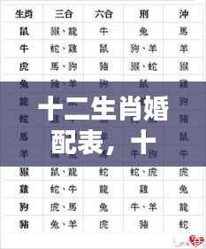 十二生肖婚配表详解,缘定三生,携手白头
