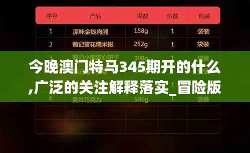 今晚澳门特马345期开的什么,广泛的关注解释落实_冒险版9.163