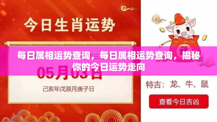 揭秘每日属相运势走向,今日运势查询指南
