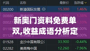 新奥门资料免费单双,收益成语分析定义_AP14.839