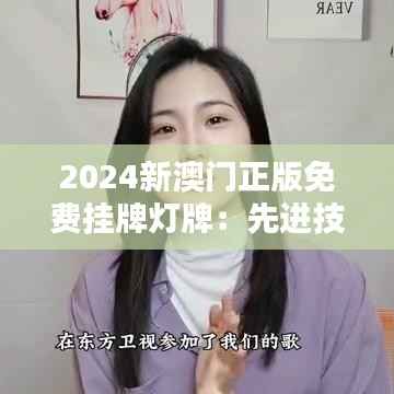 2024新澳门正版免费挂牌灯牌:先进技术与古典艺术的完美融合