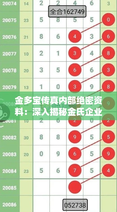 金多宝传真内部绝密资料:深入揭秘金氏企业的财富密码