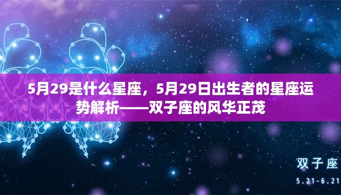 5月29日双子座运势解析,风华正茂的星座风采