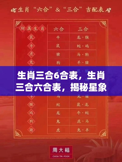 生肖三合六合表揭秘,星象奥秘与运势巅峰共探之路