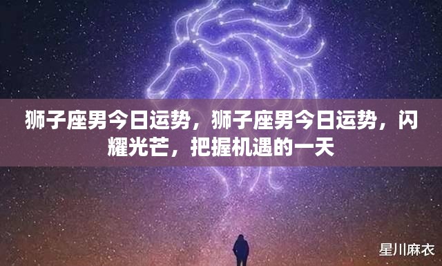 狮子座男今日运势大放异彩,把握机遇展现魅力的一天