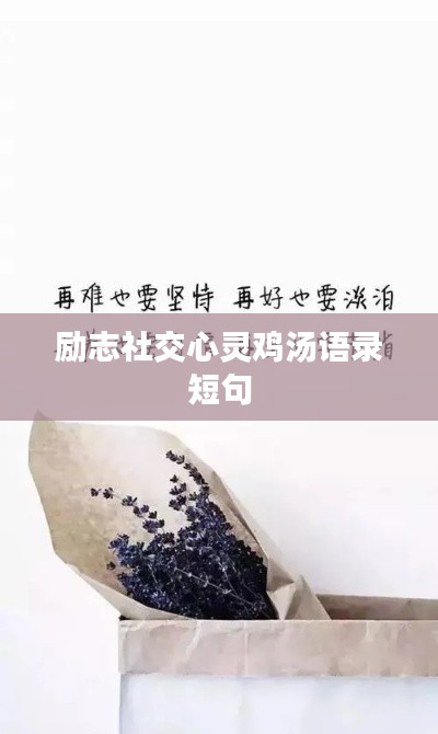 励志社交心灵鸡汤语录短句
