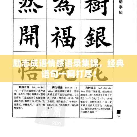 励志成语情感语录集锦,经典语句一网打尽!